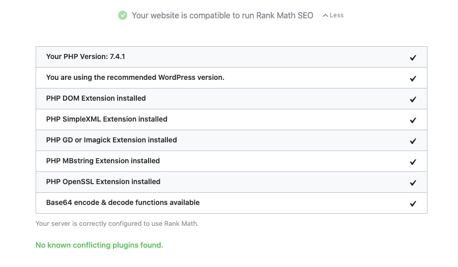 Yêu cầu về plugin Rank Math 1